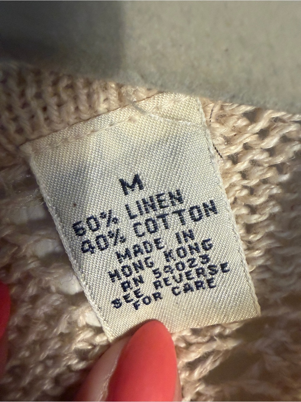 Vintage gap linen and cotton blend cardigan size medium - Picture 6 of 9